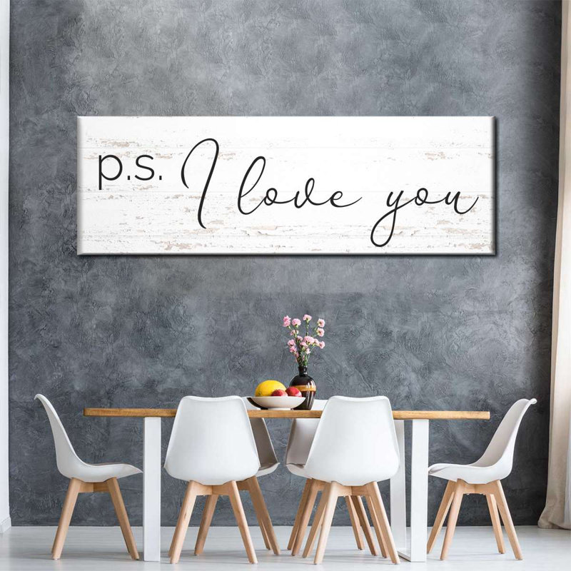 P.S. «I Love You», impression sur toile, H 24 po x l 8 po x P 1 po