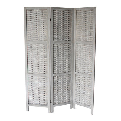 Willa 50" W X 70" H 3 - Panel Solid Wood Folding Room Divider by World Menagerie