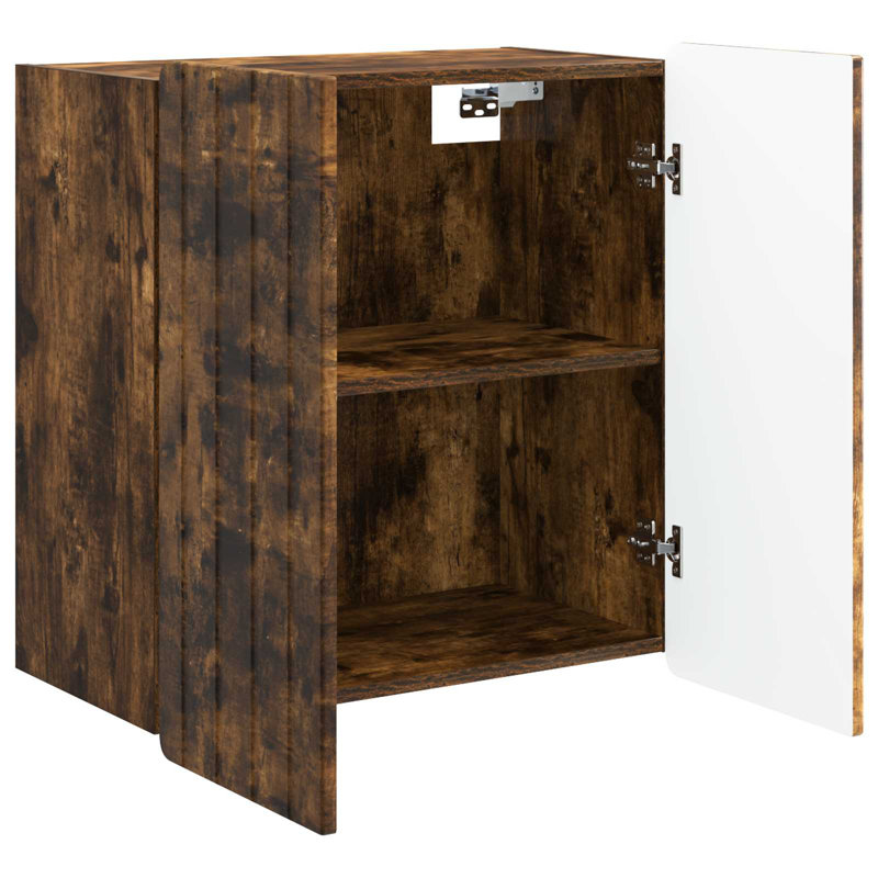 2 -Door Rectangle Accent Cabinet, Smoked Oak