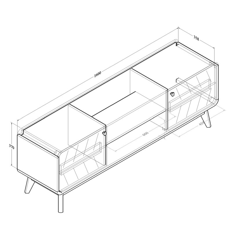 Richas TV Stand for TVs up to 28"