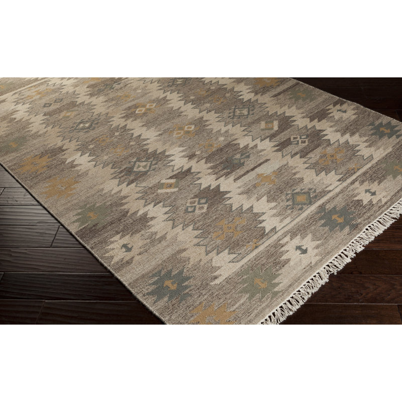 Giankarlo Wool Southwestern Indoor Rug, Rectangle 3'6" x 5'6"