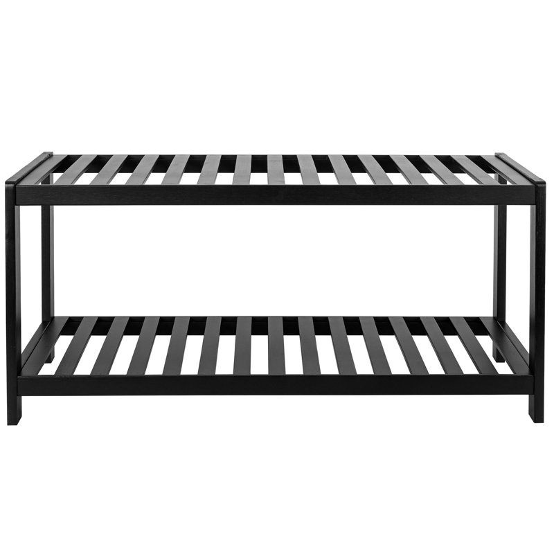 6 Pair Shoe Rack, Black