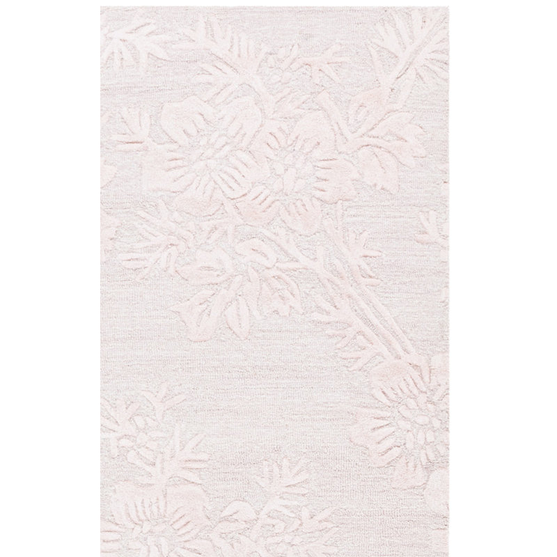 Tapis ivoire / gris anthracite en laine, coton et viscose Sina, Tapis de couloir 2 pi 3 po x 8 pi