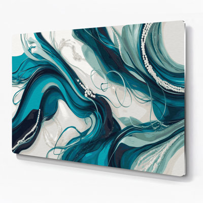 Lyrical Abstraction 89 Green Metal Wall Art