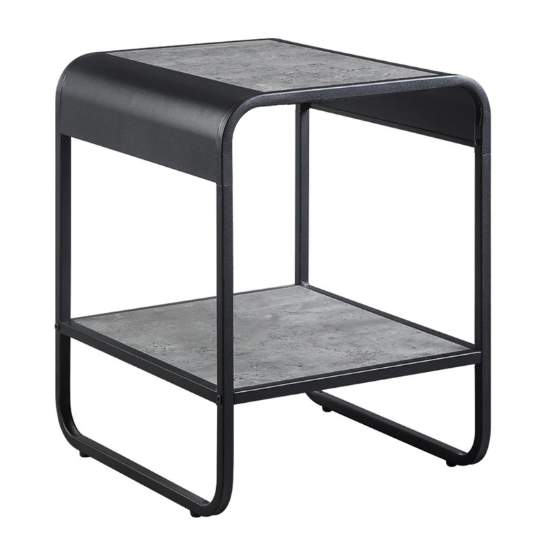 Sled End Table, 21.5" H x 15.6" W x 18.4" D