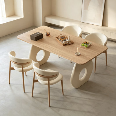 Nordic Cream Oak Wood Table