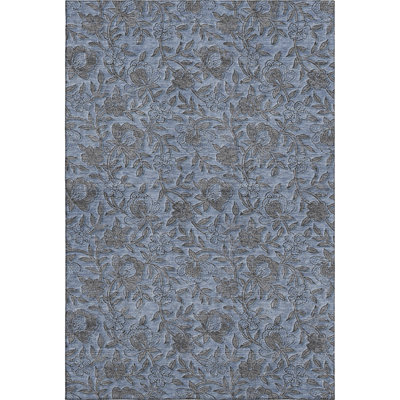 Premium Machine Washable Prisco Blue Rug