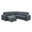 Canapé modulaire 6 places avec repose-pieds 92,5 po Modern-1429440925