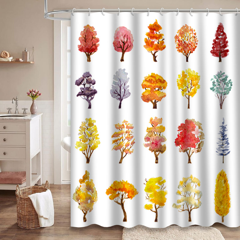 Rideau de douche avec 12 crochets, L 72 po x l 72 po