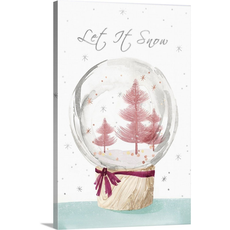«Let It Snow II», reproduction d'art textuel sur toile, H 60 po x l 40 po x P 1,25 po, Toile tendue