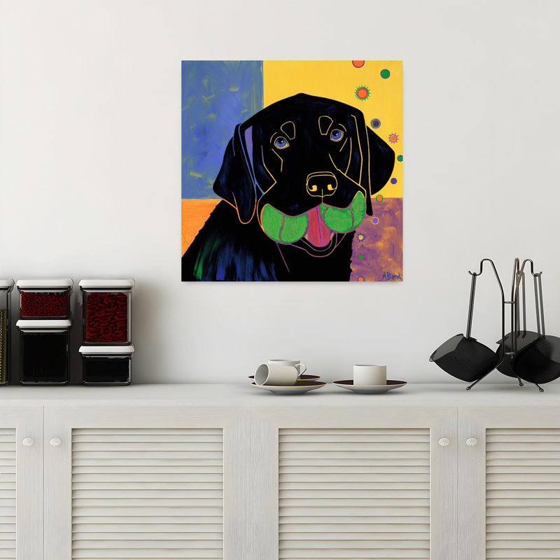 Baller contemporain, art canin, H 18 po x l 18 po