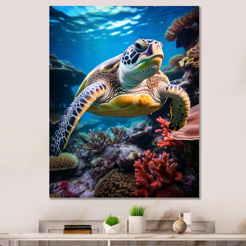 Animaux, art mural, salon, H 44 po x l 34 po x P 1,5 po, Toile tendue