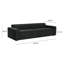 Canapé en velours noir Tov Furniture Olafur-2045260330