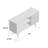 Liberty 43" Mid-Century Modern 3-Shelf TV Stand for TVs up to 43" in White-1799682130