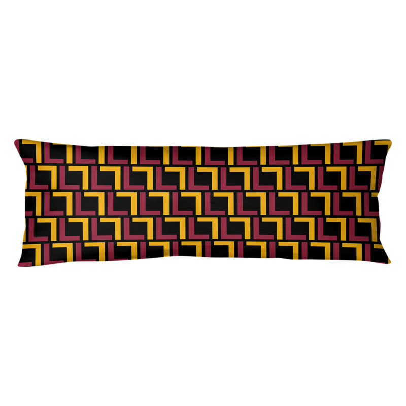 Polyester Medium Pillow, Polyester, Red/Yellow/Black