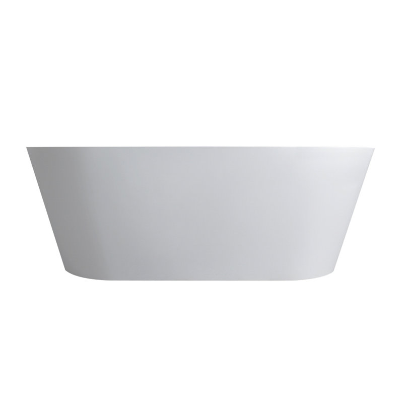 Baignoire de trempage autoportante, 67 po de longueur, forme ovale, blanc mat, salle de bain contemporaine et simple, surface solide autoportante, surface mate, fabrication, convient à une salle de bain d'hôtel