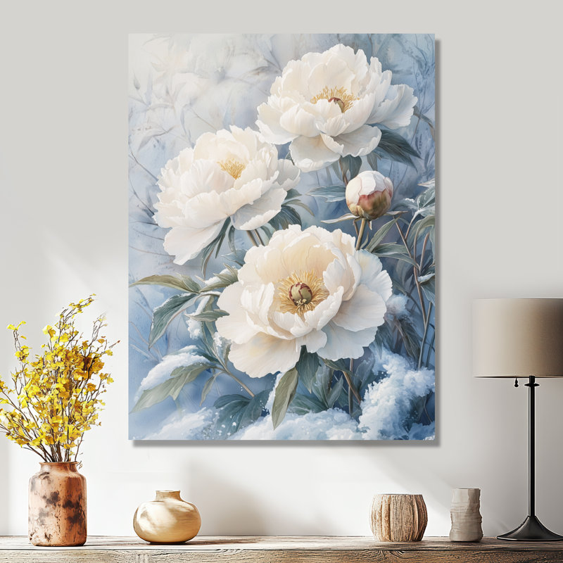 Keelan - pivoines, impression sur métal, H 20 po x l 12 po