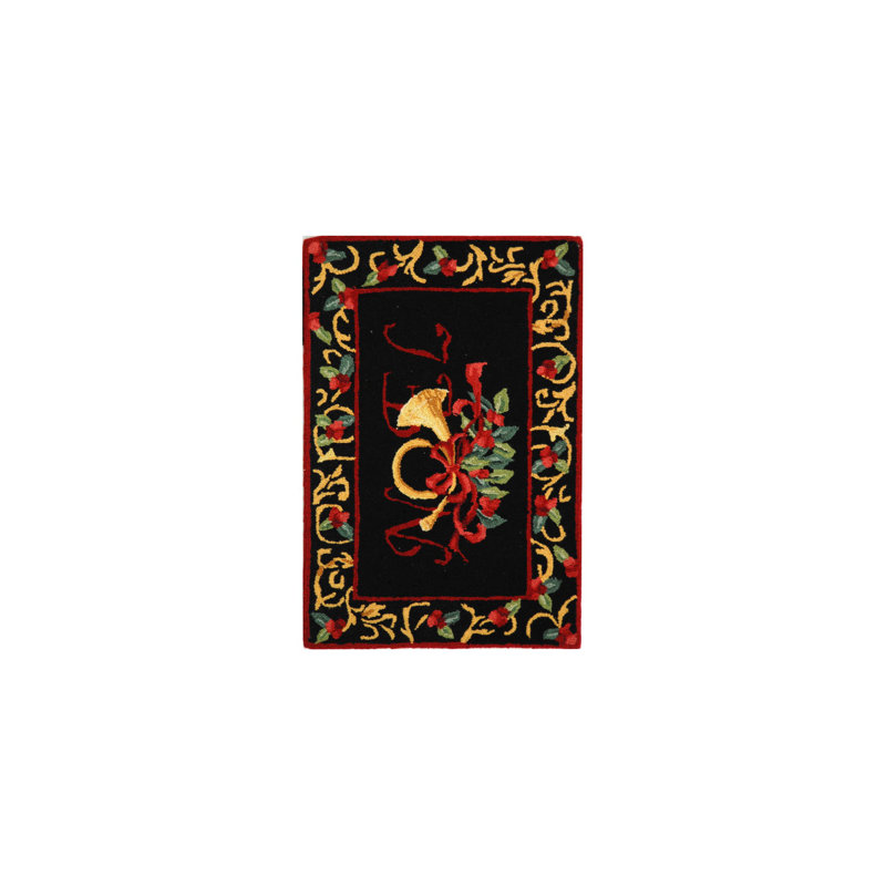 Paget Hand Hooked Wool Pile Floral Rug, Runner 2'6" x 6'