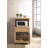 Rolling Kitchen Cart with Microwave Shelf, Drawer and Cabinet Storage-1454457675