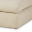 Repose-pieds surdimensionné Elize, polyester beige, coussin doux, 42 po