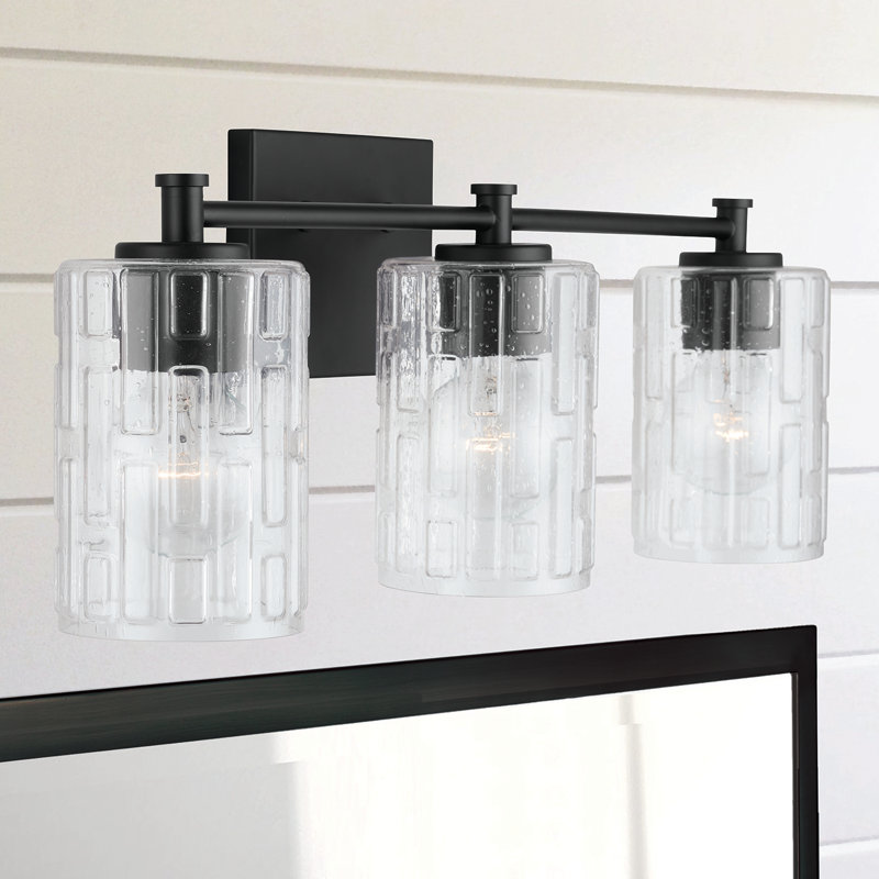 Yerington Dimmable Vanity Light, Matte Black, 3