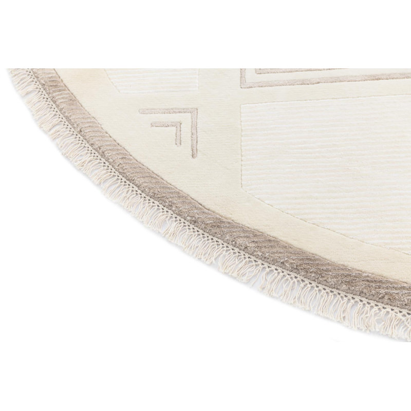 Tapis rond beige clair Howard