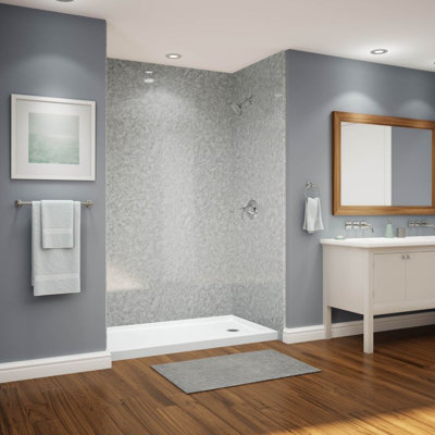 Smooth Silverstone Acrylic Large Shower Walls