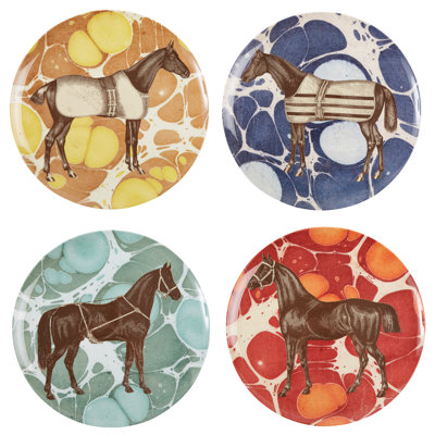 EQUUS DINNER PLATES S/4