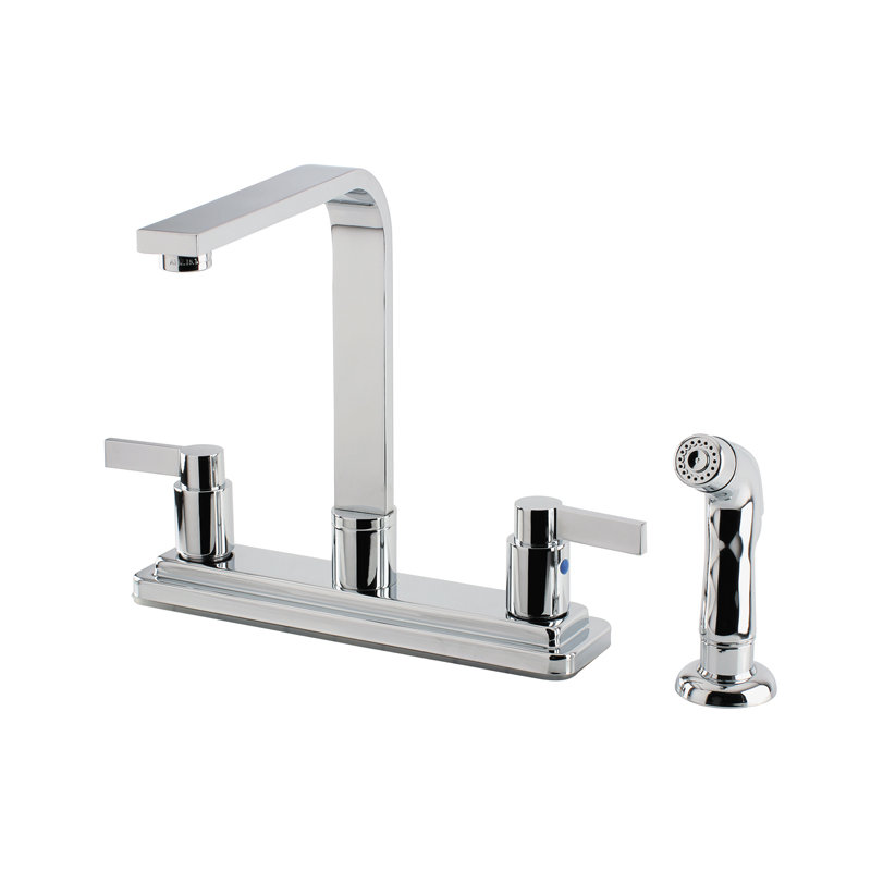 NuvoFusion Double Handle Kitchen Faucet, With Spray