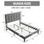  Luxurious Upholstered Bed Frame with Cushioned Headboard-177938573-177938545