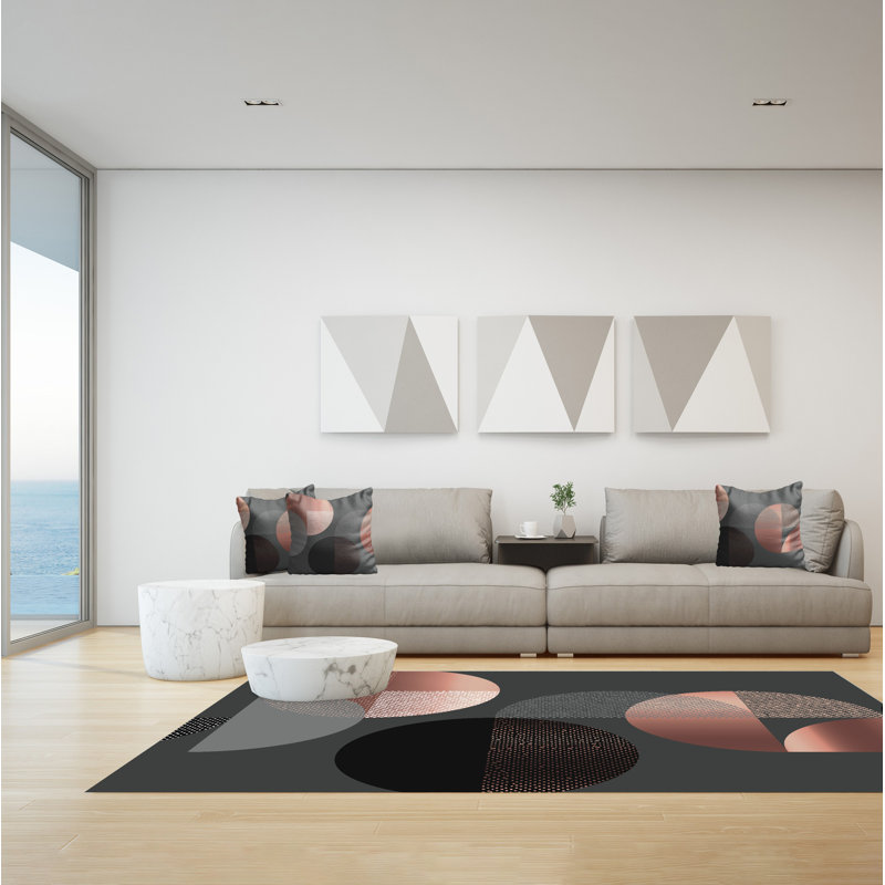 Franzsepp Machine Woven grey Indoor Rug, Rectangle 140 x 200cm