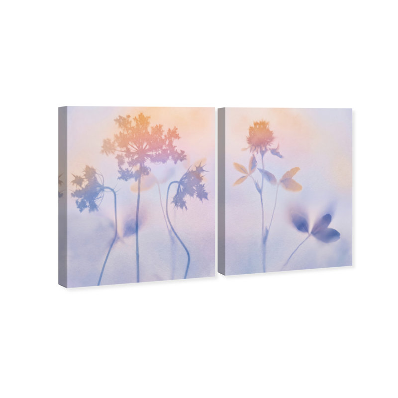 Lavender Shadows Set Floral & Botanical Canvas Print by Oliver Gal, Black Frame, 16 x 20, 16"H x 20"W, Gallery Wrapped