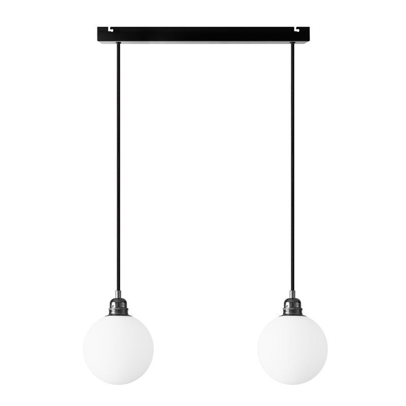 Ruithero 2 - Light Kitchen Island Pendant, Chrome/Black, 271.5cm H x 40cm W x 40cm D
