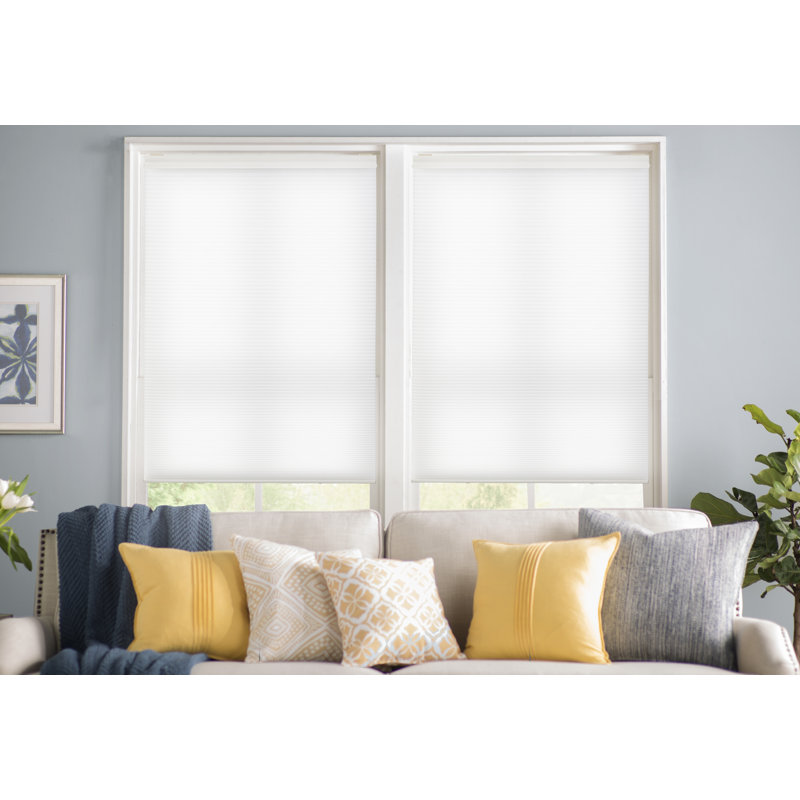 Store alvéolaire semi-transparent de haut en bas / de bas en haut, l 23 po x L 64 po, Blanc