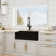 30"L x 18'' W Single Bowl Fireclay Farmhouse Kitchen Sink with 3 Modes and Touchless Kitchen Faucet
