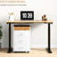 Rangement de bureau à 3 tiroirs - blanc, plateau amovible, maximise l'espace de travail et la capacité de l'armoire sous le bureau avec mobilité et stabilité pour les fournitures
