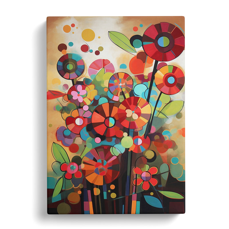 Poillucci Flowers Constructivism Vol.2 - Wrapped Canvas Print, 50cm H x 35cm W x 3cm D
