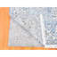 Tapis unique ivoire / bleu noué à la main nouvel âge 6 pi x 9 pi 3 po Federíco