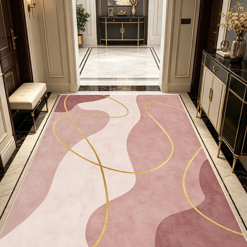 Modern art line carpet, simple and abstract pattern, indoor universal decorative carpet, Rectangle 4'8" x 6'8"