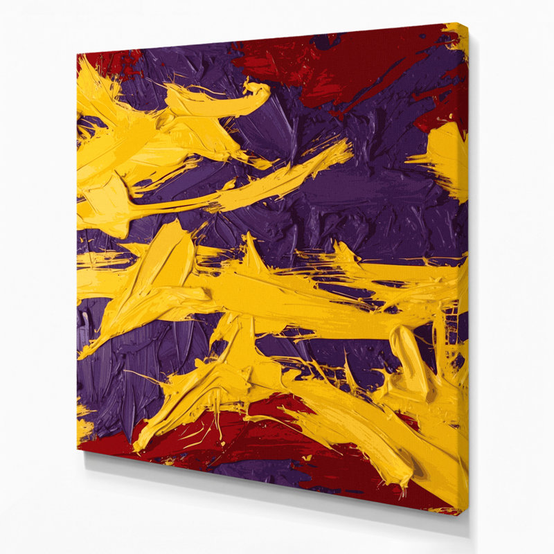 Art mural sur toile Neo Expressionism 52, H 12 po x l 12 po