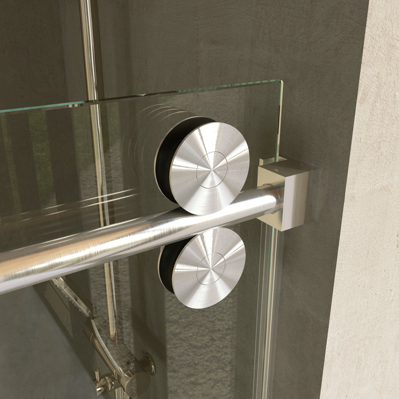  Opal Mirage MCOCOD 56-60.5" W x 76" H Single Sliding Frameless Smooth Sliding Shower Door with 3/8" (10mm) Clear Glass