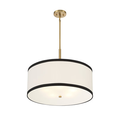 Lustre tambour 5 lumières à abat-jour Hackley