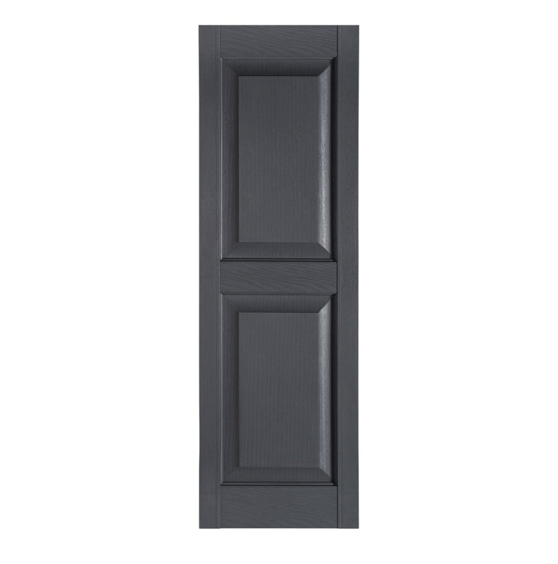 Premier Raised Panel Shutters, Dark Gray, 59"
