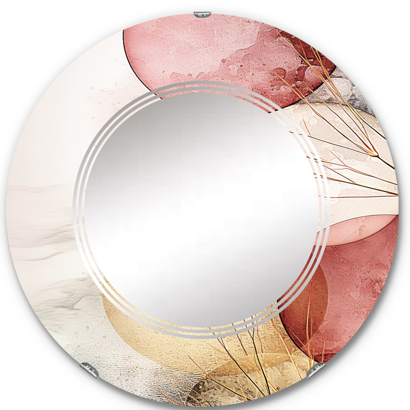 Incy - Miroir mural moderne rond, 24 po x 24 po