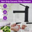 Robinet de salle de bain noir mat à poignée simple avec drain-81246861