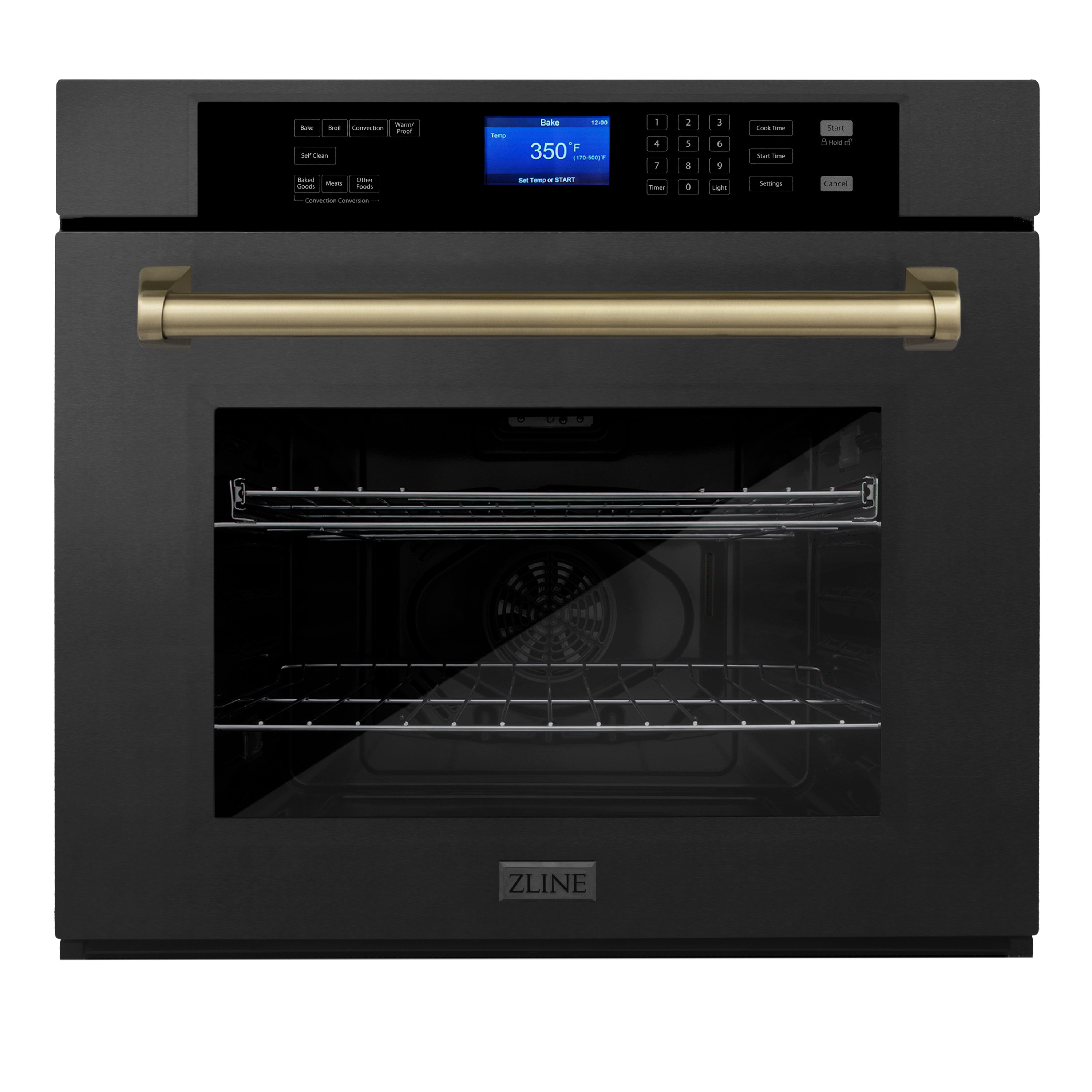 ZLINE Autograph Edition 30 1.6 Cu ft. Built-in Convection Microwave Oven in Fingerprint Resistant Stainless Steel and Matte Black Accents