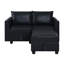 Canapé modulaire convertible en cuir avec méridienne réversible Rudwan-95668604