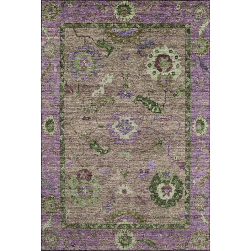 Premium Machine Washable Mayfield AMF2230 Global Rug, 10' x 14', Brown
