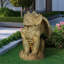 Statues de jardin | 16,1 po Gargouille gothique | Décor intérieur de jardin extérieur | Jaune moutarde | Ciment béton