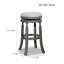 Tabouret 30 ", patiné, assise en tissu-697749349